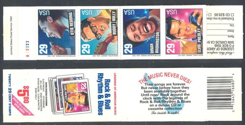 US BK204  MNH P# A22222 - Rock & Roll - Rhythm & Blues