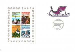 Switzerland 816a Castles Souvenir Sheet U/A FDC