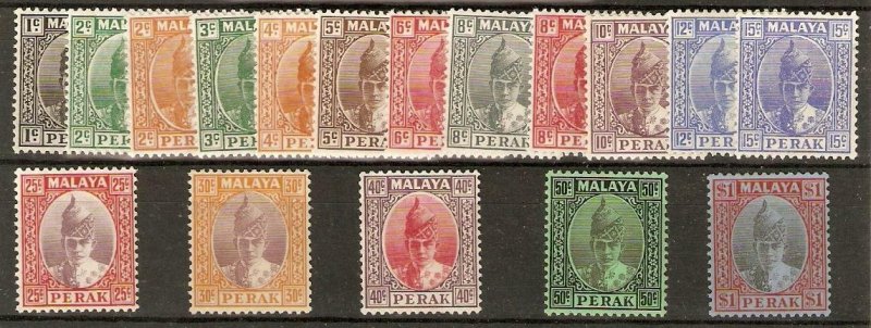 MALAYA PERAK SG103/19 1938-41 SET TO $1 MTD MINT