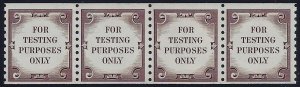 TD111 Brown FTPO Test Stamp Strip of 4 - Buy 3 Get 1 Free Mint NH