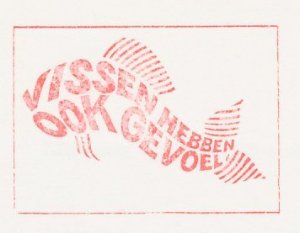 Meter card Netherlands 1981 Fish also have feeling - Animal Protection