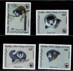 Comoro Islands Scott C171-174 MNH** WWF Lemur set