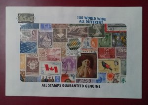 World Wide - packet of 100 stamps