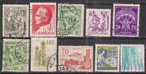Yugoslavia small Selection of 10 used stamps ( F37 )