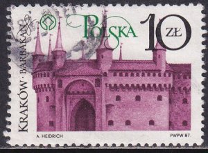 Poland 1987 Sc 2809 Barbican Gate Wawel Restoration Stamp CTO