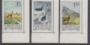 Liechtenstein 849-51 Hunting, Animals mnh