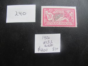FRANCE 1926 MNH SC 132 VF $400 (240) NEW COLLECTION