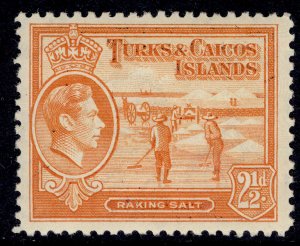TURKS & CAICOS ISLANDS GVI SG199, 2½d yellow-orange, M MINT. Cat £13.