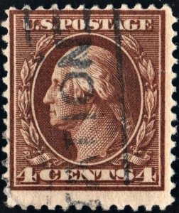 SC#377 4¢ Washington (1911) Used