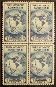 # 753  MNH 3c 1935 Byrd Issue, Center Line Blk/4 (6469)