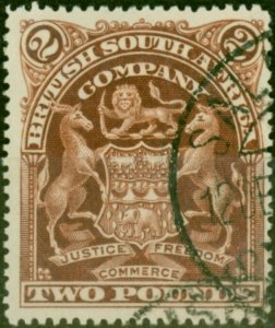 Rhodesia 1908 £2 Brown SG91 Fine Used