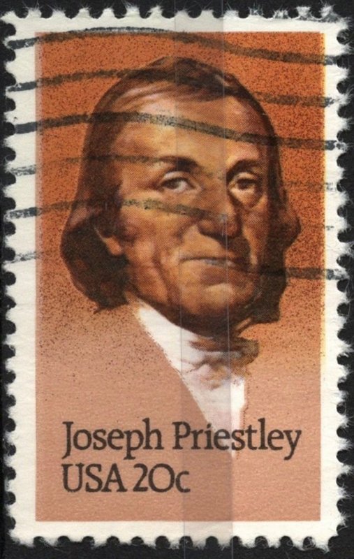 SC#2038 20¢ Joseph Priestley Single (1983) Used