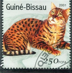 Guinea-Bissau 2001 DOMESTIC CAT 1 value Perforated Fine Used