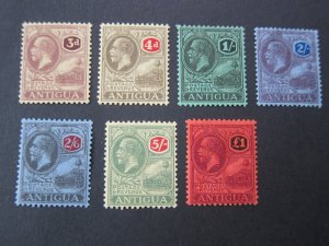 Antigua 1921 Sc 58-64 KGV set MH