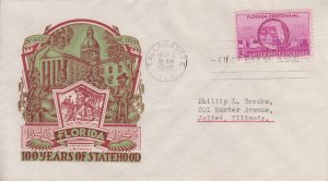 1945 Florida Centennial  (Scott 927) Staehle TA FDC