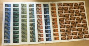 FULL SHEETS Grenadines 1975 91-100 - US Bicentennial - Set of Sheets - MNH