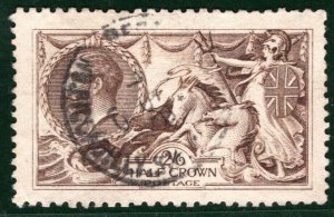 GB KGV SEAHORSE SG.N64(4) 2s/6d Dark Brown DLR Used 1915 CDS c£300+45% BRRED43