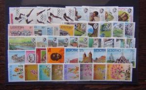 Lesotho 1972 1980 sets Olympics Park Bridges Flowers Smallpox Waterfalls MNH 