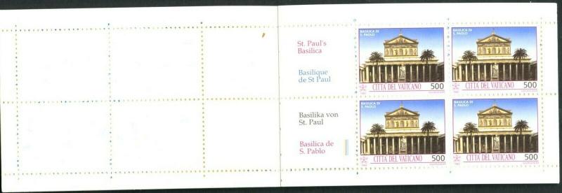 VATICAN Sc#917a-920a 1993 Architecture Booklet Mint OG NH