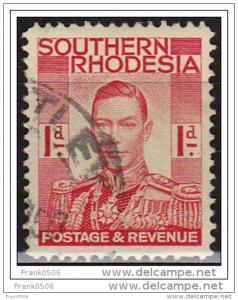 Southern Rhodesia 1937, KGVI , 1d, used