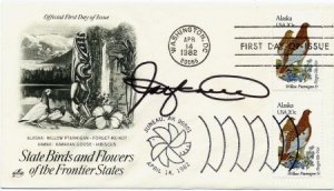 US 1982 Scott 1954 FDC Signed by Governor Alaska, Jay Hammond