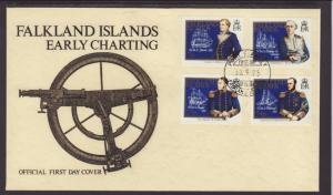 Falkland Islands 429-432 Charting 1985 U/A FDC