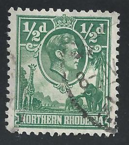 Northern Rhodesia #25 1/2p King George VI