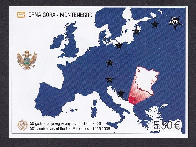 Montenegro   #130   MNH  2006  imperf  Europa stamps 50th anniversary