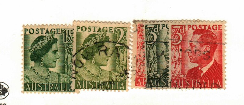 Australia #230-3, 235 used