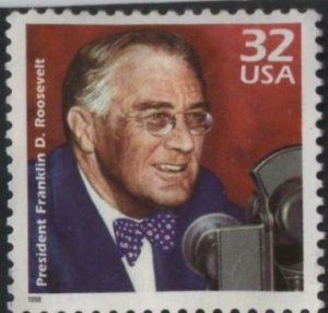 US 3185a (used) 32¢ Celebrate the Century: FDR (1999)