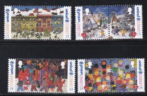 Guernsey # 560-563, UNICEF 50th Anniversary, Christmas, NH, 1/2 Cat.