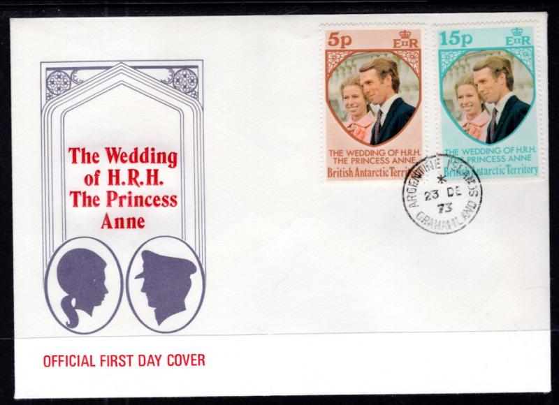 British Antarctic Territory 60-61 Royal Wedding U/A FDC