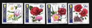 Gibraltar-Sc#946-9-unused NH set-National Flowers-EU Enlargement-2003-