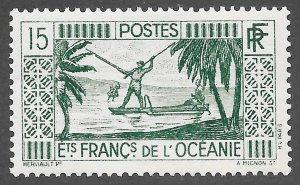 French Polynesia (1934) - Scott # 86,   MH
