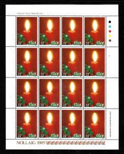 Ireland-Sc#649-unused NH sheet of 13-22p Christmas bonus sheet-1985-