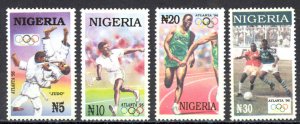 Nigeria 1996 MNH Stamps Scott 671-674 Sport Olympic Games Tennis Judo Football