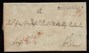 $German Stampless Cover, Bederkesa to Wismar