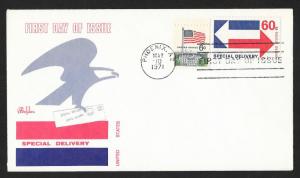 UNITED STATES FDC 60¢ Special Delivery 1971 Bazaar