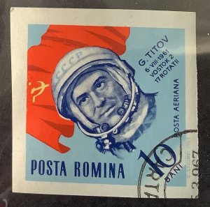 Romania 1964 Scott  C152 CTO - 10 b,  Astronauts and Cosmonauts, Gherman S Titov