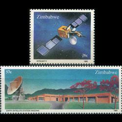 ZIMBABWE 1985 - Scott# 491-2 Sat.Stations Set of 2 NH