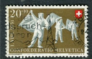 SWITZERLAND; 1951 National Fete Red & Fund issue fine used, 20c