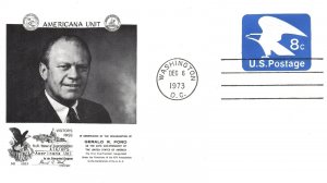 US SPECIAL EVENT CACHET COVER INAUGURATION OF GERALD R. FORD VICE PRESIDENT 1973