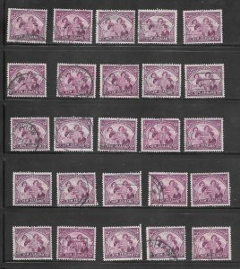 New Zealand #250 Page #752 of 25 Used Stamps Mixture Lot Collection / Lot