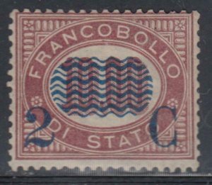 Italy - 1878 Sass. n.36 Signed OLIVA MH* cv 2600$