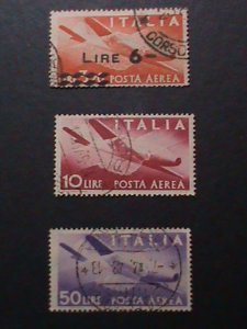 ​ITALIY-1945 AIRMAIL 77 YEARS OLD- AIRMAIL USED STAMPS -WE SHIP TO WORLD WIDE