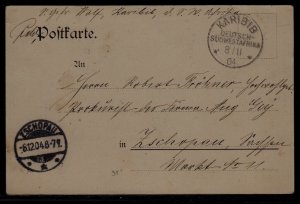 South West Africa (Germany col.) used card 8.11.04