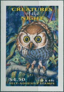 Australia booklet 1997 SG1720-1721 45c Creatures of the Night pairs MNH