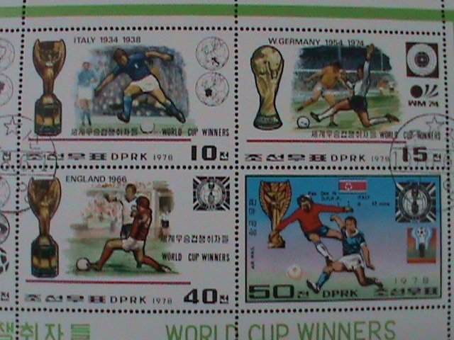 ​KOREA-1978-SC#1716a  WORLD CUP SOCCER-WINNERS-CTO-SHEET VF LAST ONE