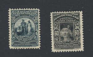 2x Newfoundland MH Stamps #72-30c Colony Seal #74-60c Henry VII Guide = $77.00