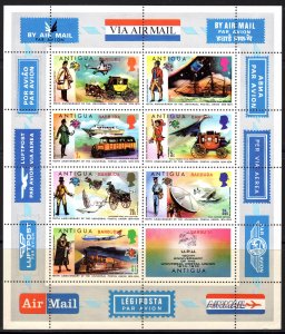 Barbuda 1974 Sc#155 UPU/CONCORDE/SPACE/SHIPS/TRAIN Souvenir Sheet MNH